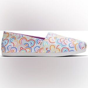 Toms White Rainbow Field Alpargatas 🌈